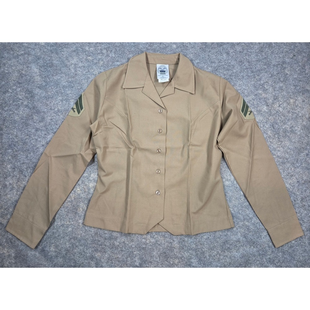 USMC Marine Corps DLA Valor Collection Military Shirt Khaki 8R SPM1C1-12-D-F505
